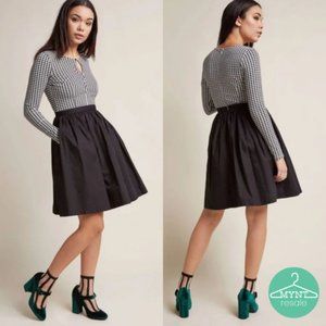 ModCloth Twofer Keyhole Dress in Houndstooth